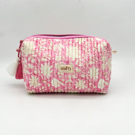 Blossom Pink Waterproof Lining Wash Bag