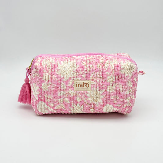 Blossom Pink Fabric Lining Wash Bag