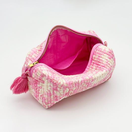 Blossom Pink Fabric Lining Wash Bag