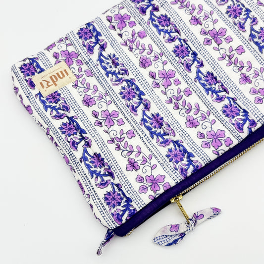 Lilac Lattice Flat Pouch