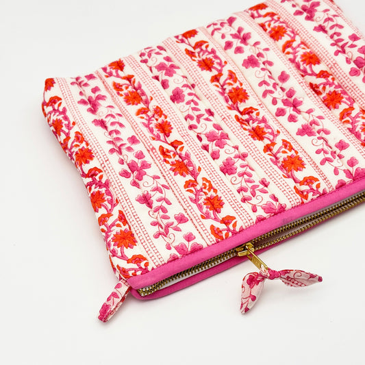 Coral Lattice Flat Pouch