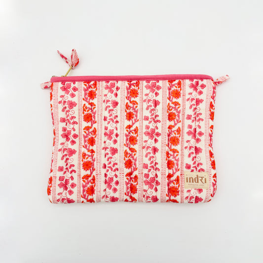 Coral Lattice Flat Pouch