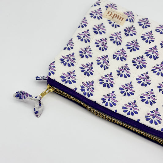 Lavender Bloom Flat Pouch