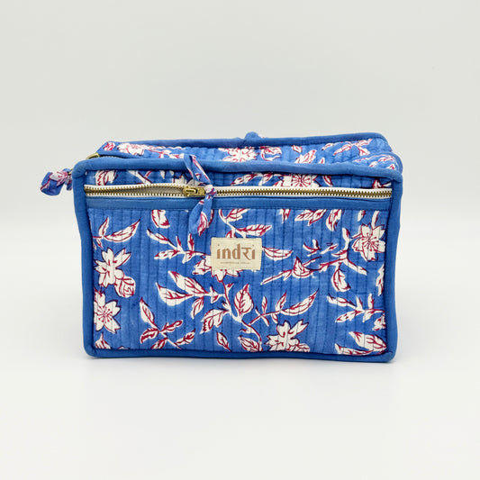 Azure Bloom Makeup Bag