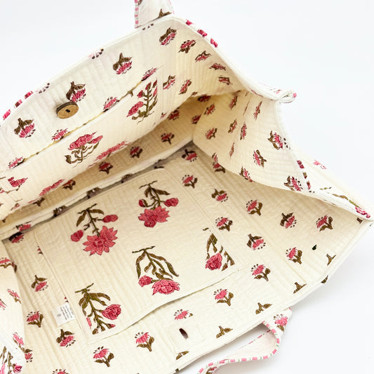 Gulaab Quilted Tote Bag