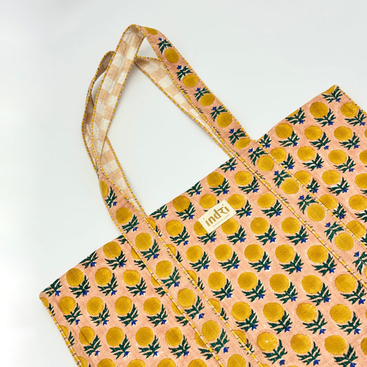 Marigold Quilted Tote Bag