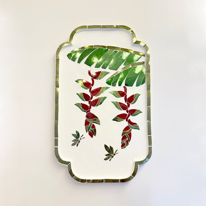 Exquisite Handcrafted Heliconia Thikri Mirror Mosaic