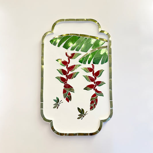 Exquisite Handcrafted Heliconia Thikri Mirror Mosaic