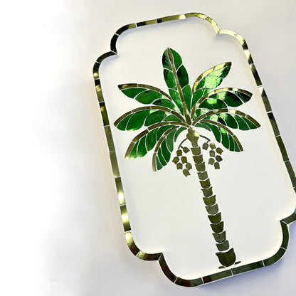 Shimmering Palm Tree Mirror Mosaic – Thikri Mirror Mosaic